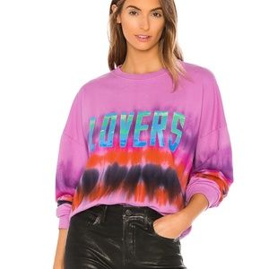 NWT Lovers + Friends Pink Printed Sweatshirt